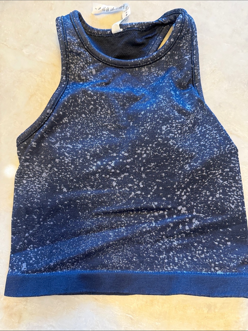 lululemon athletica Navy Speckled Racerback Tank